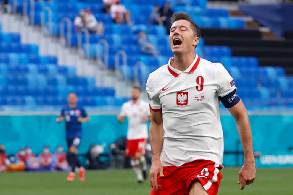 Spain will attempt to stop Poland’s Robert Lewandowski as they look for a first win at the Euro 2020 finals