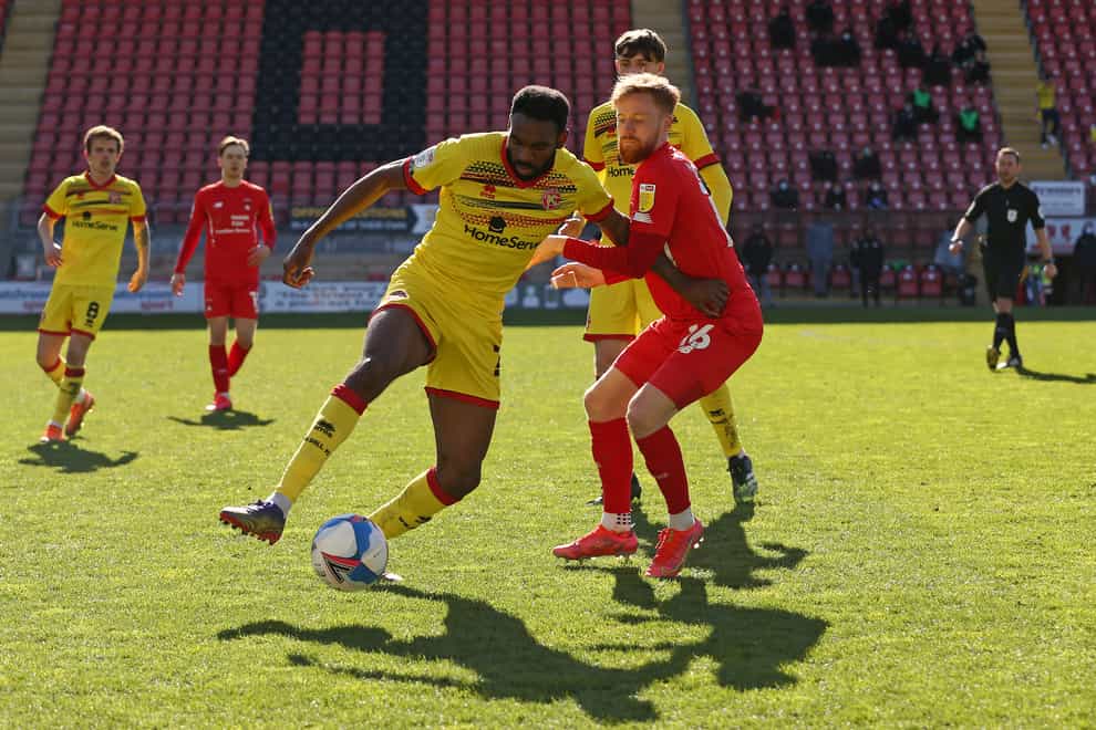 Hayden White, left, will stay at Walsall until at least 2023