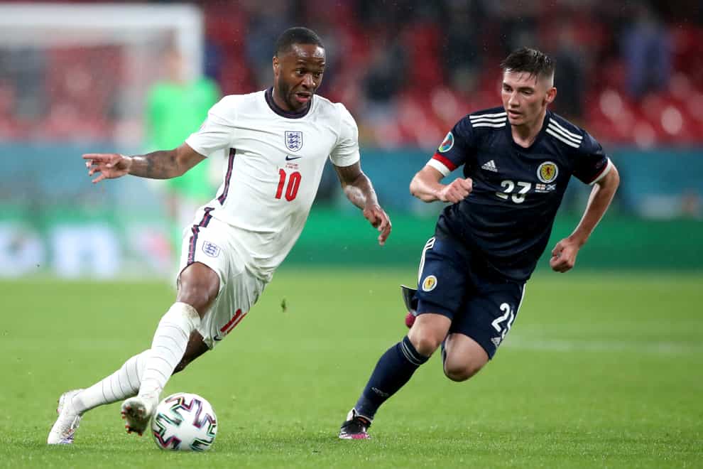 Raheem Sterling in action against Scotland
