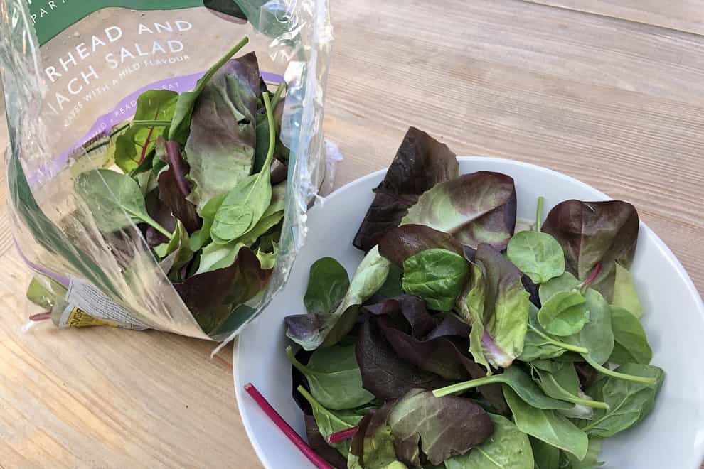 Bagged salad leaves (Garden Organic/PA)