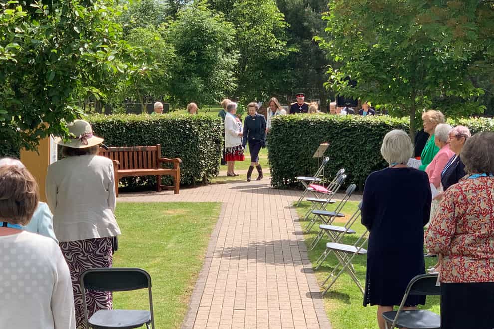 Princess Royal arriving at the WRNS Garden