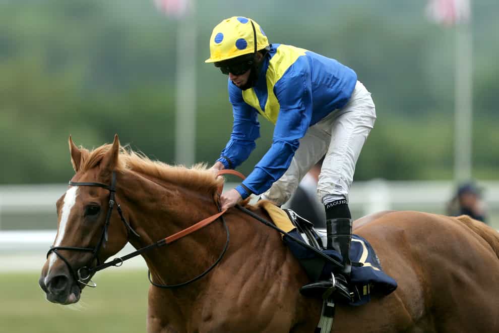 Dream Of Dreams, ridden by Ryan Moore, after winning the Diamond Jubilee Stakes during day five of Royal Ascot 2021