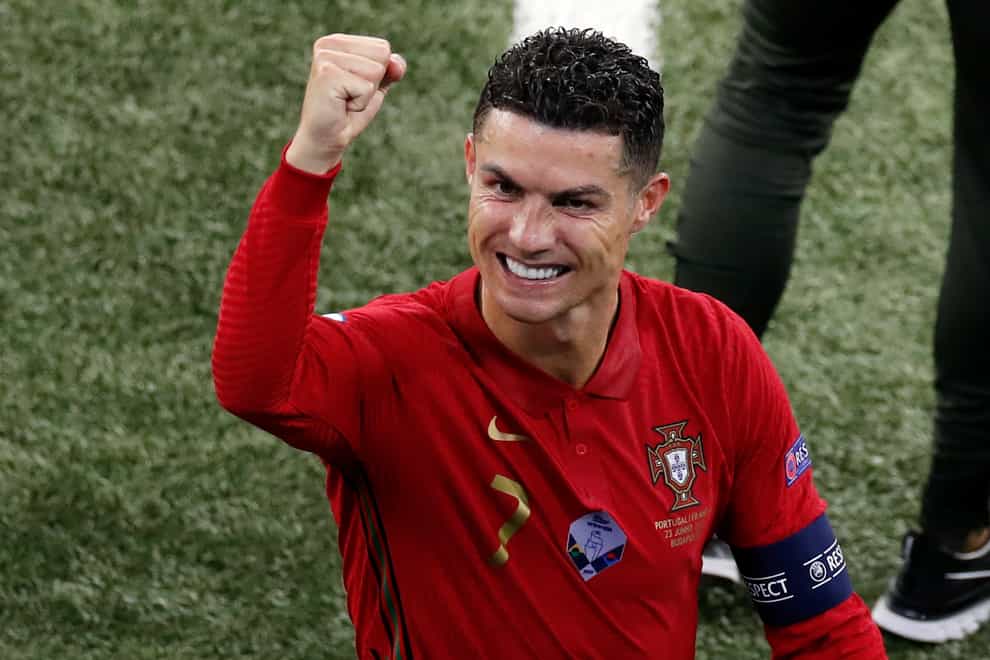 Cristiano Ronaldo reacts after his record-equalling outing against France