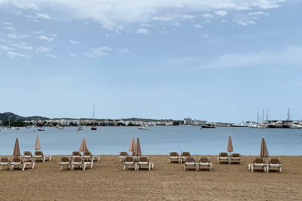 A beach on the Spanish island of Ibiza