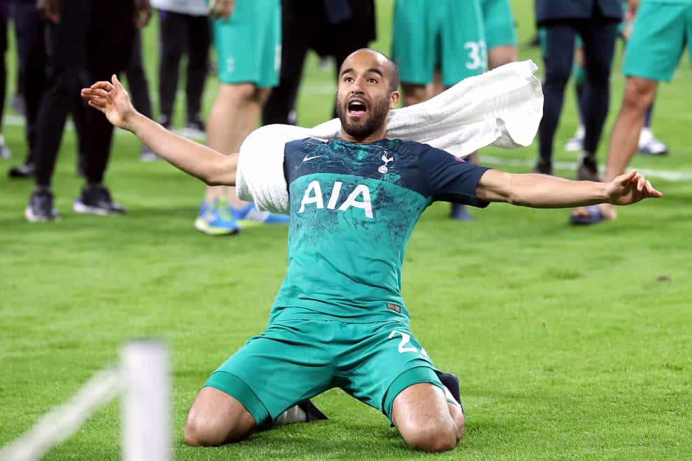 Lucas Moura celebrates Tottenham's dramatic away-goals victory over Ajax in the 2019 Champions League semi-finals