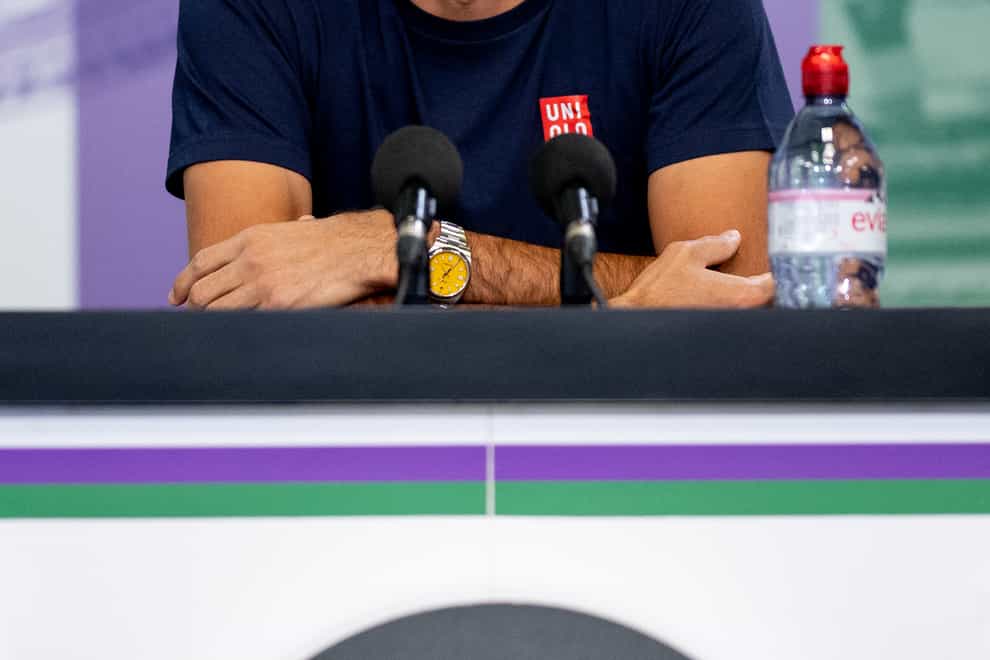 Roger Federer was all smiles in his press conference on Saturday