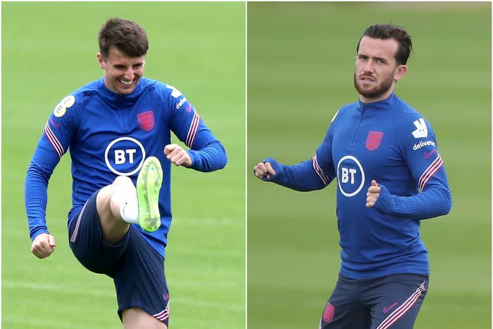 Mason Mount and Ben Chilwell training in isolation