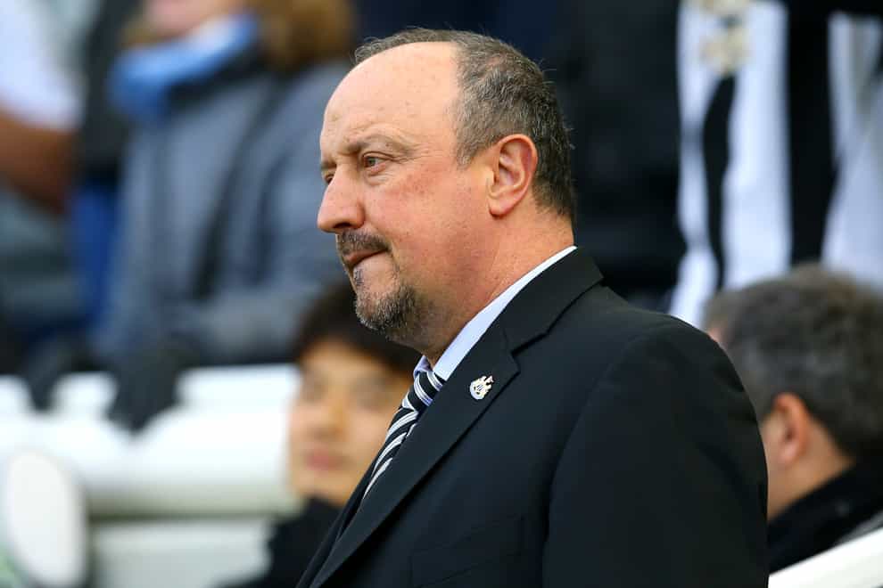 Rafael Benitez in the dugout as Newcastle manager