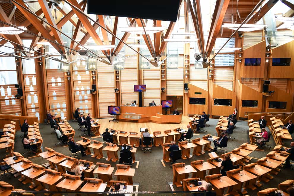The Scottish Parliament in session