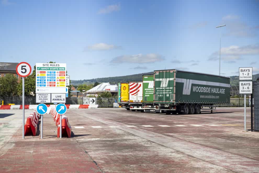 A Belfast site where checks are performed on lorries as they roll off ferries