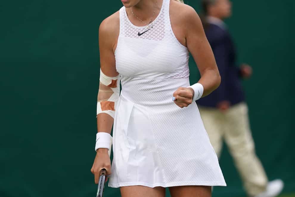 Katie Boulter was a home winner on day one at Wimbledon