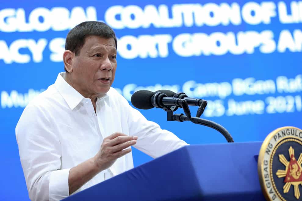 Philippine President Rodrigo Duterte (Ace Morandante/AP)