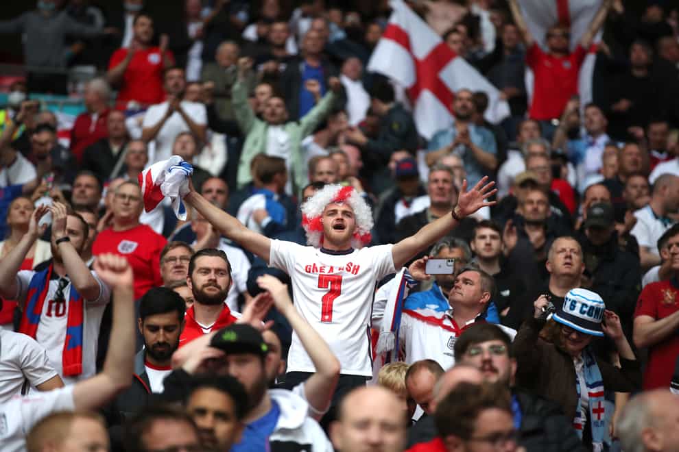 Fans celebrate England's victory over Germany