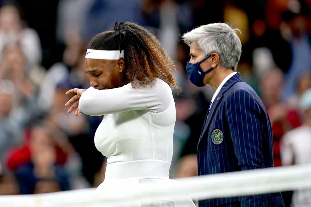 Serena Williams had to retire in the first round of Wimbledon