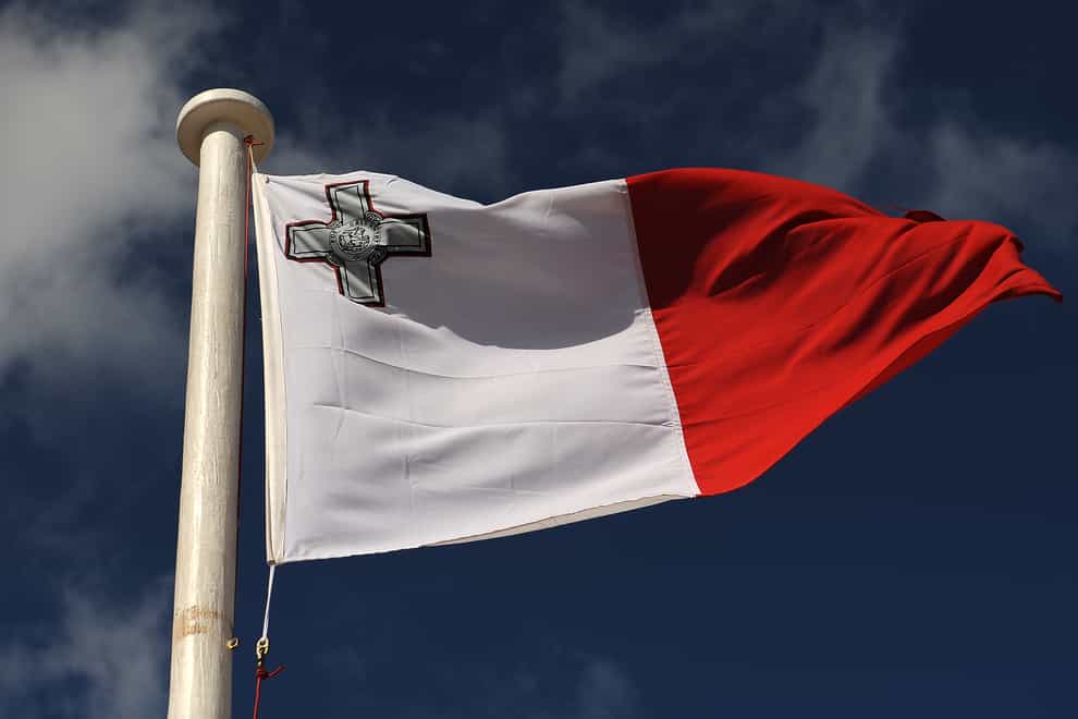 <p>The Maltese flag</p>