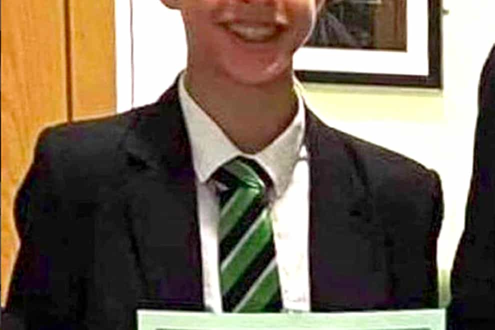 BEST QUALITY AVAILABLE Undated family handout file photo issued by the PSNI of 14-year-old Noah Donohoe who was found dead in a storm drain in north Belfast in June 2020, six days after he went missing (Family/PA)