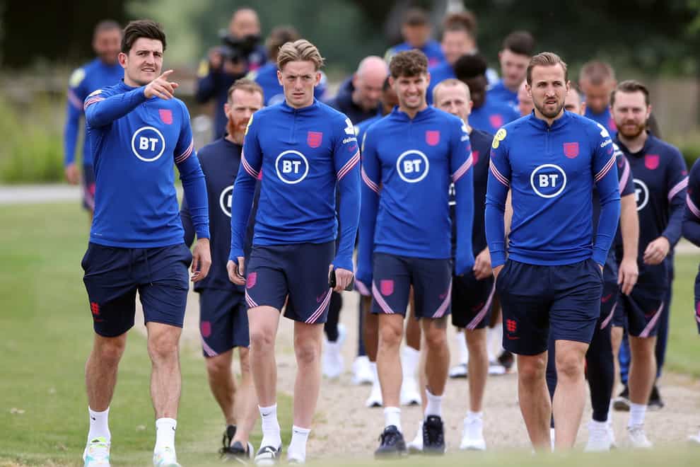 England’s squad prepare for training at St George’s Park