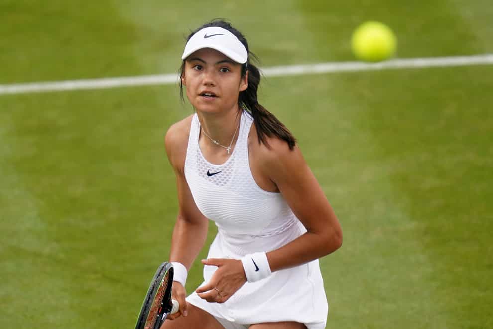 <p>Teenager Emma Raducanu won her first match at Wimbledon</p>