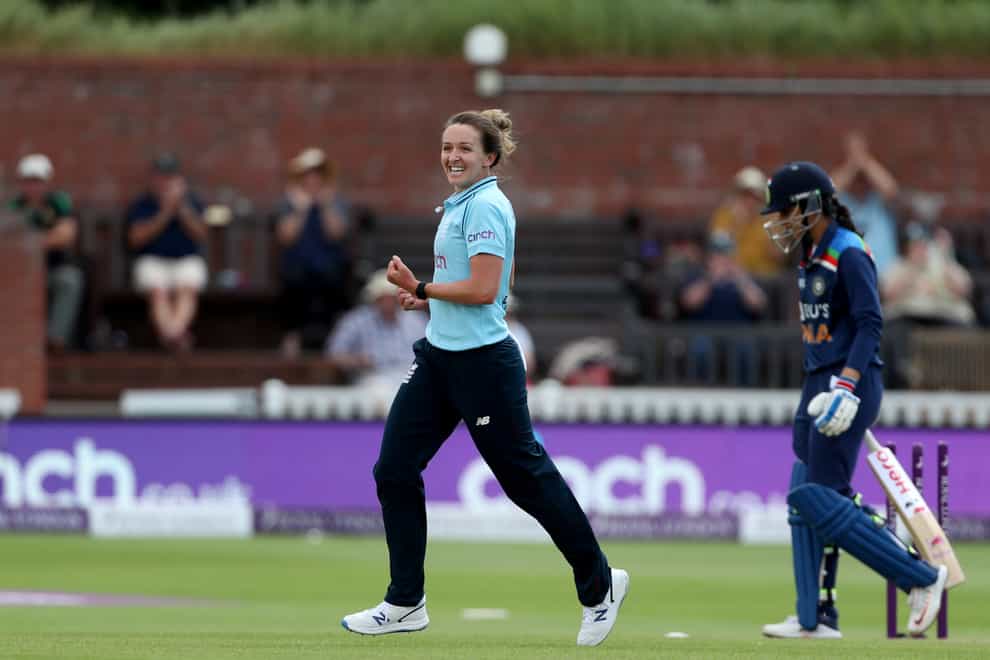Kate Cross hailed the "amazing" record-breaking sixth-wicket partnership that saw England clinch a five-wicket victory over India