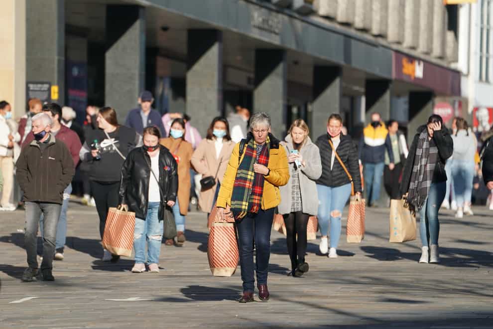 Shoppers in Northumberland Street in Newcastle