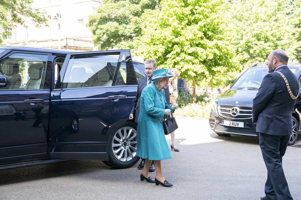 The Queen arrives for a visit to the Edinburgh Climate Change Institute
