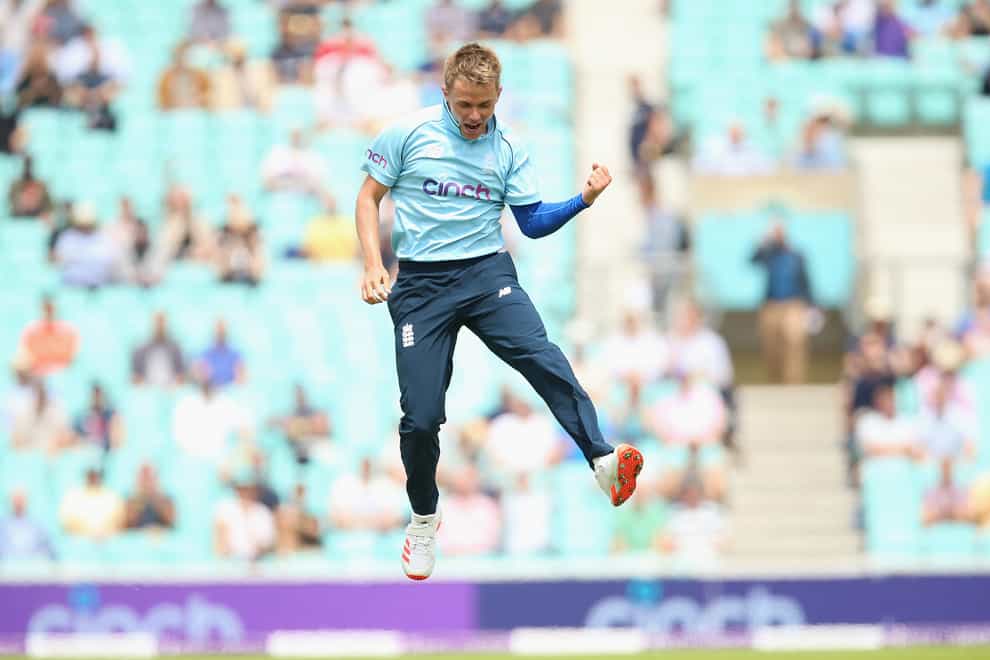 England’s Sam Curran celebrates one of his five wickets