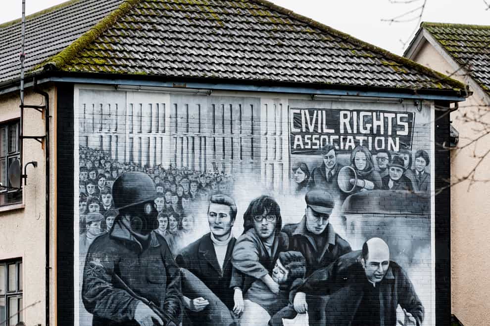 A Bloody Sunday mural (Liam McBurney/PA)