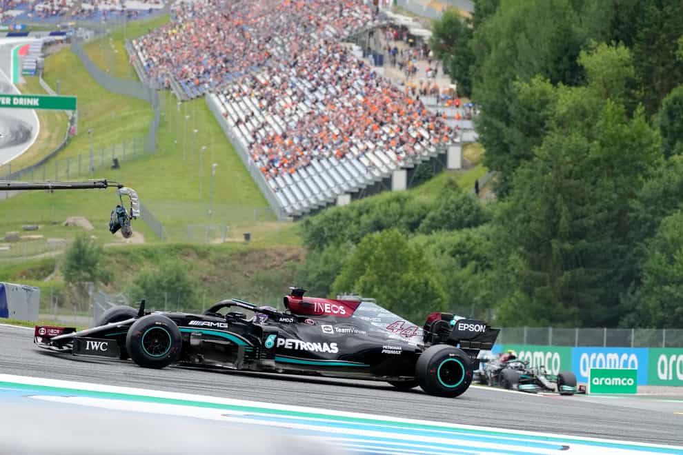 Lewis Hamilton in second practice at the Red Bull Ring