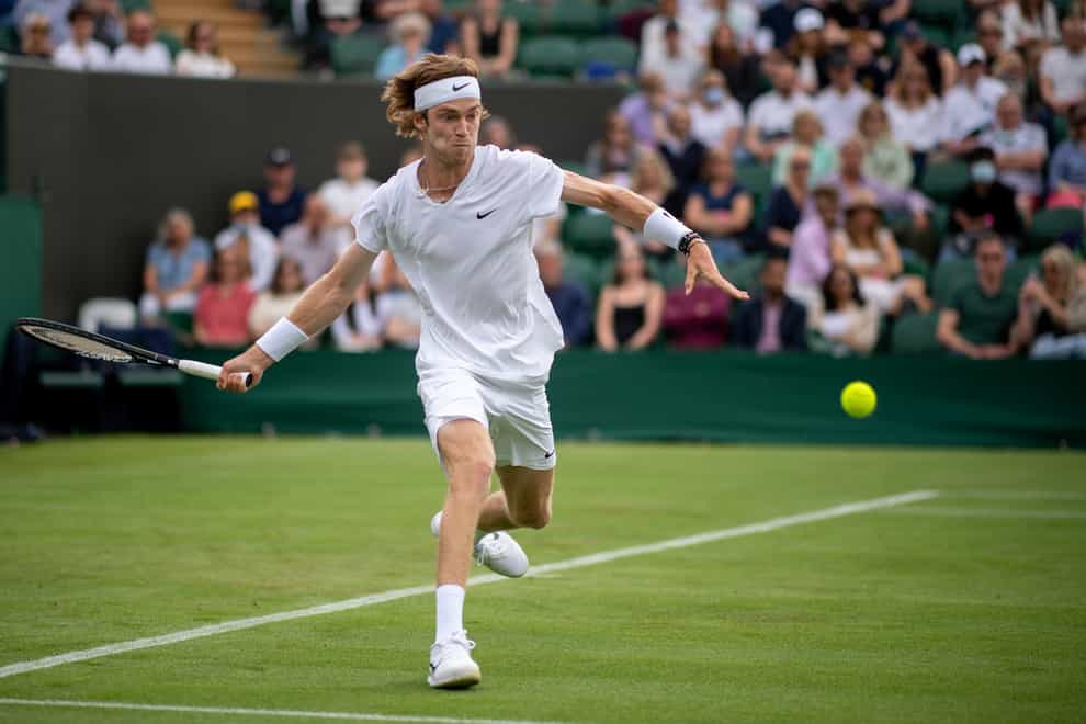Andrey Rublev is one of two Russians into the fourth round at Wimbledon