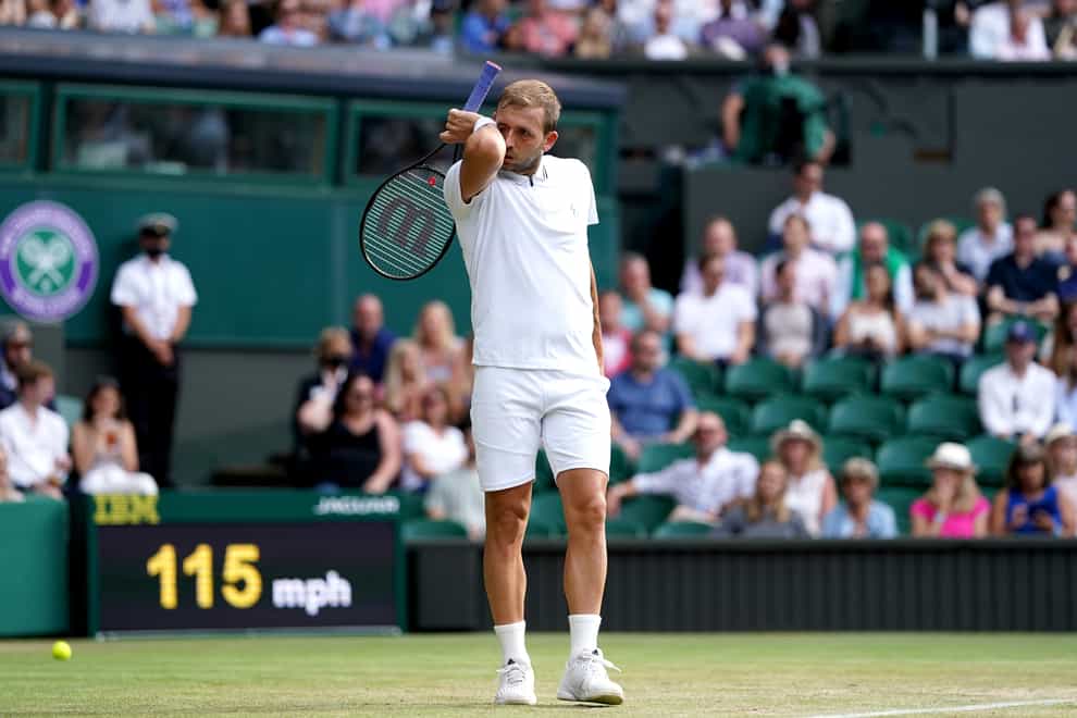 Dan Evans is out of Wimbledon at the third round stage again