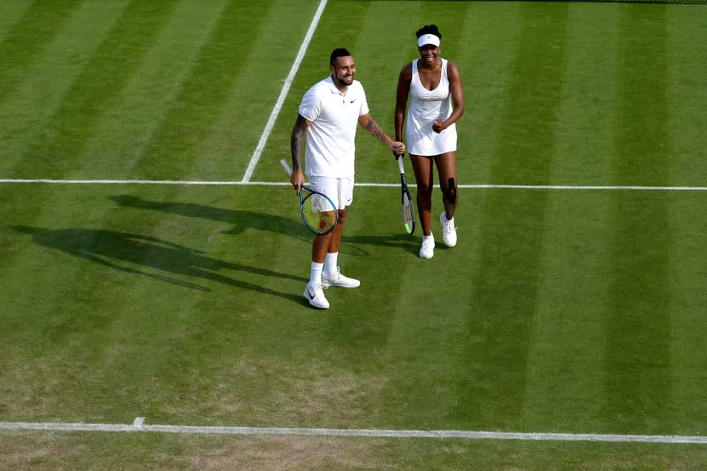 Venus Williams linked up with Nick Kyrgios in the mixed doubles