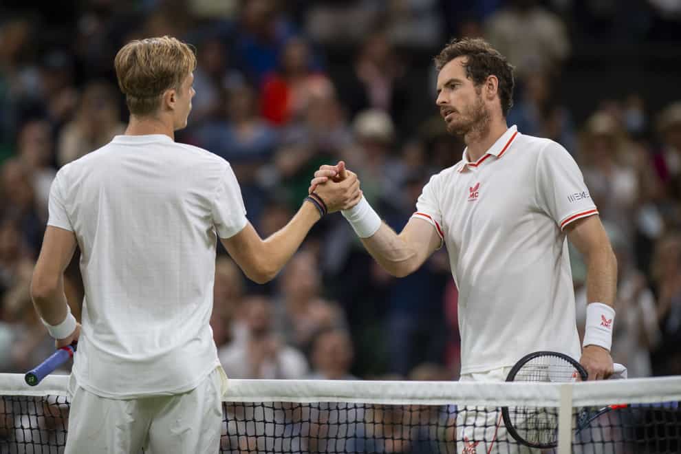 Denis Shapovalov, left, called Andy Murray a 'legend' after he knocked out the former Wimbledon winner in the third round