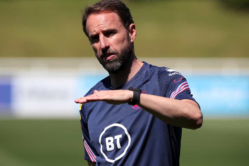 Gareth Southgate during a training session
