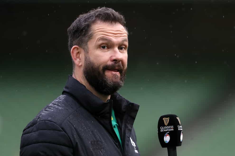 Andy Farrell during a pitchside interview