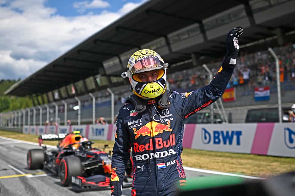Max Verstappen took pole position in Austria