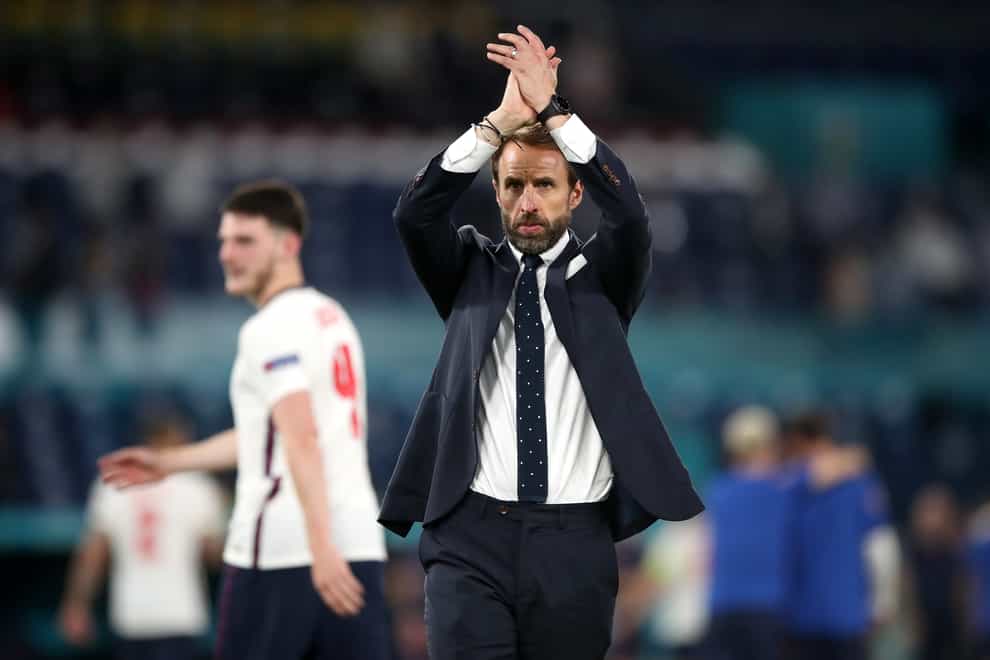 England manager Gareth Southgate applauds the fans at the Stadio Olimpico