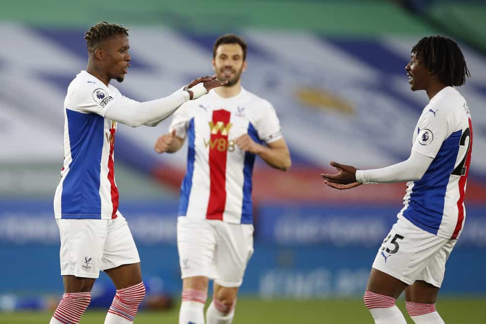 Wilfried Zaha and Ebere Eze in action for Crystal Palace