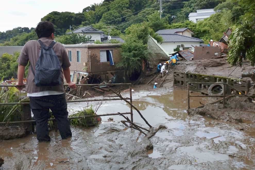 Rescue efforts at Atami