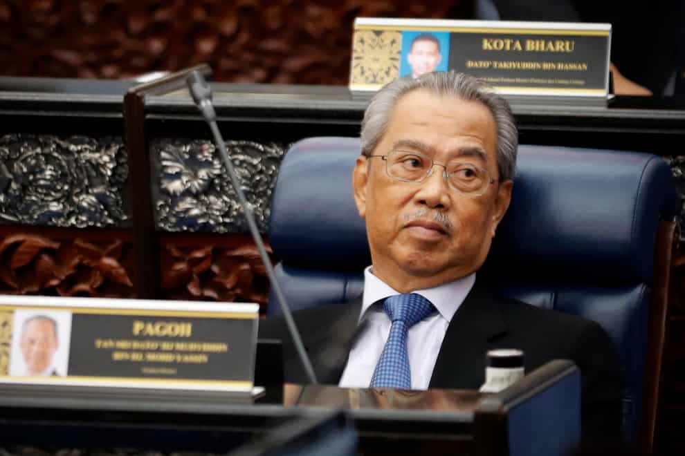 Malaysian prime minister Muhyiddin Yassin (Vincent Thian/AP)