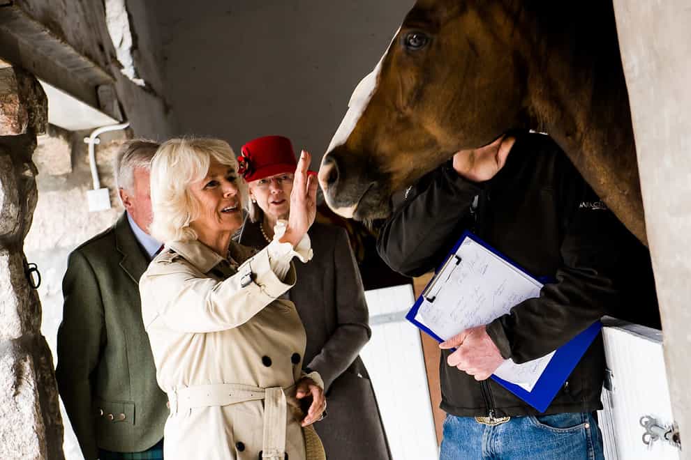 The Duchess of Cornwall visiting Horseback UK