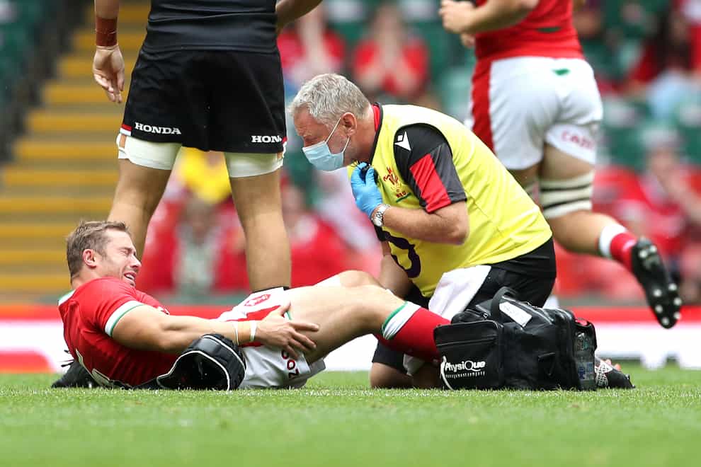 Wales’ Leigh Halfpenny was injury against Canada