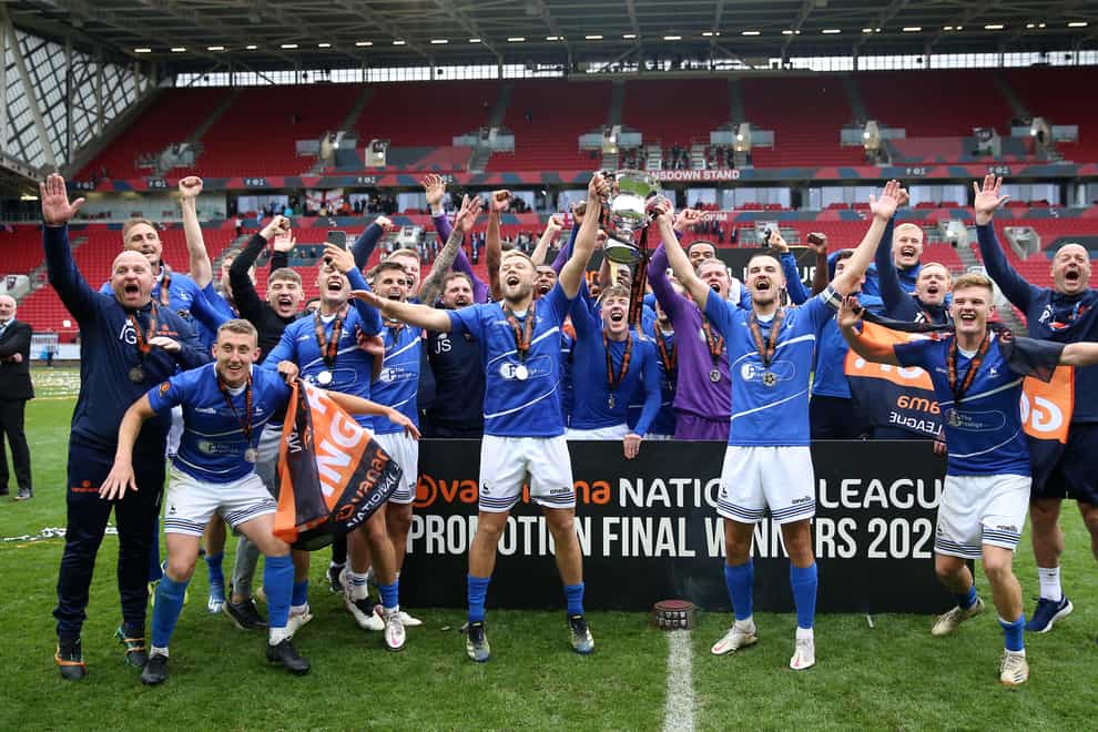 National League play-off final winners Hartlepool have agreed new contracts with Gary Liddle and Nicky Featherstone