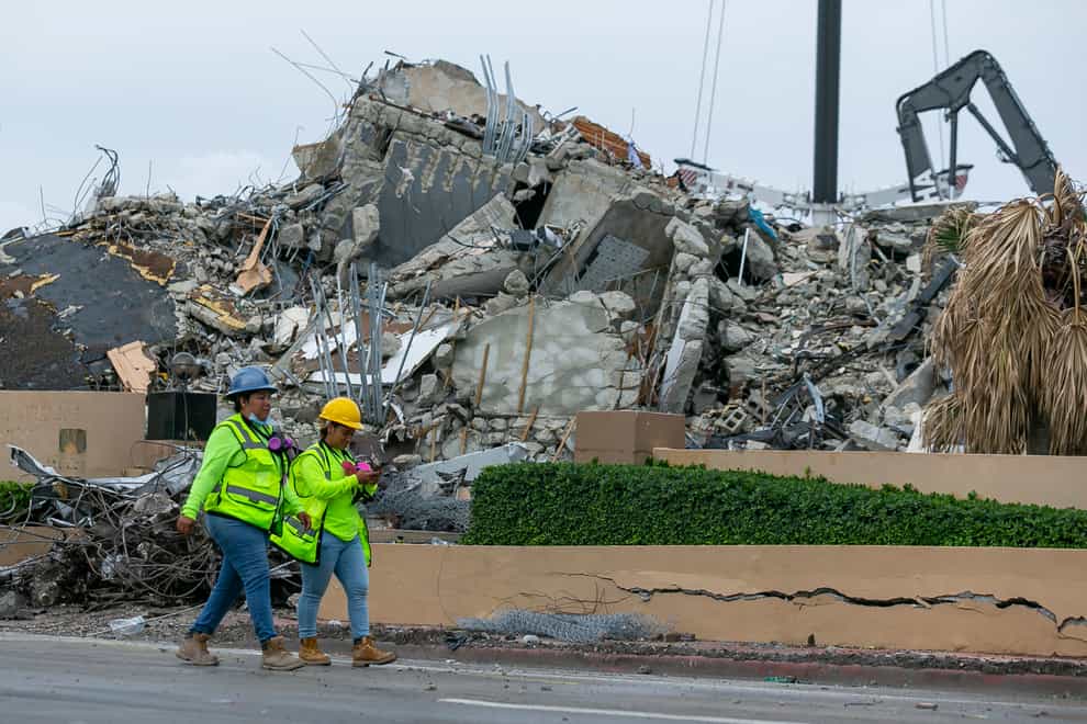 The Miami building collapse site