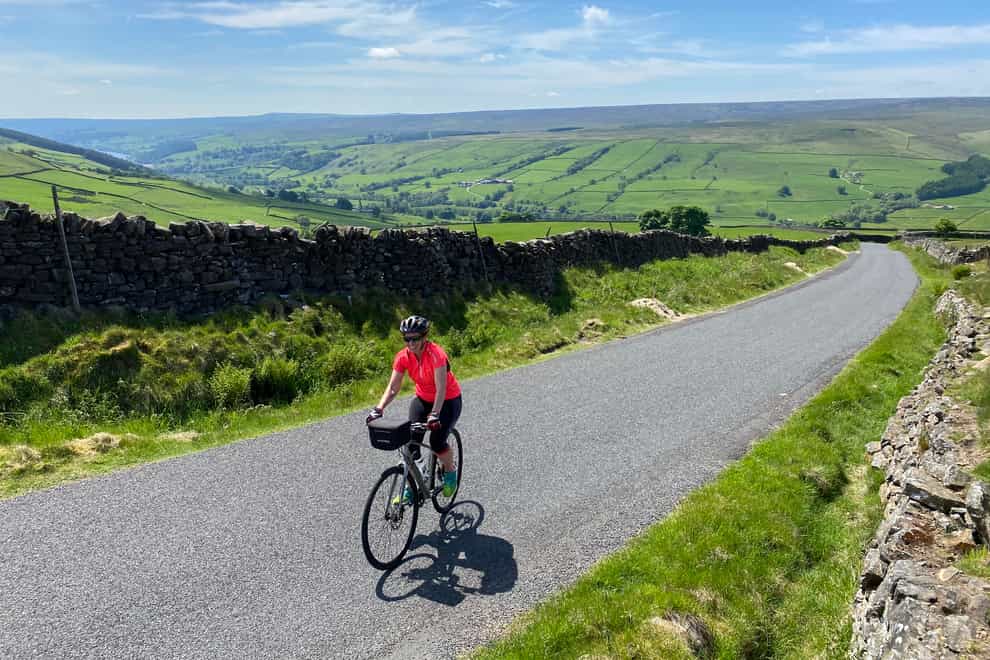 Abi Jackson cycling in Yorkshire