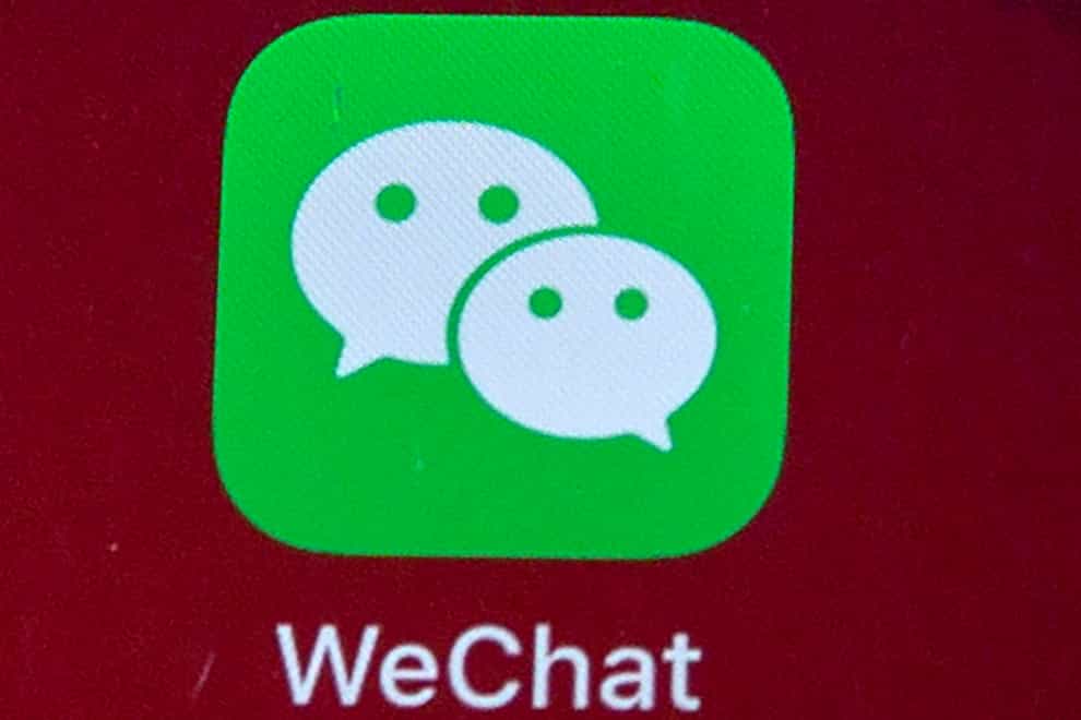 An icon for the smartphone app WeChat (Mark Schiefelbein/AP)