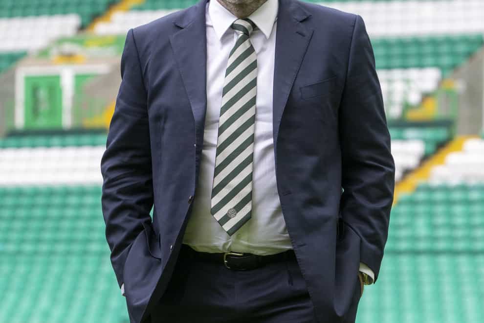 New boss Ange Postecoglou at his Celtic unveiling