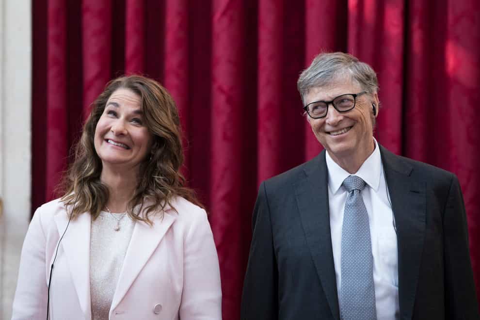Philanthropist and co-founder of Microsoft, Bill Gates, right, and his wide Melinda ((Kamil Zihnioglu/AP)