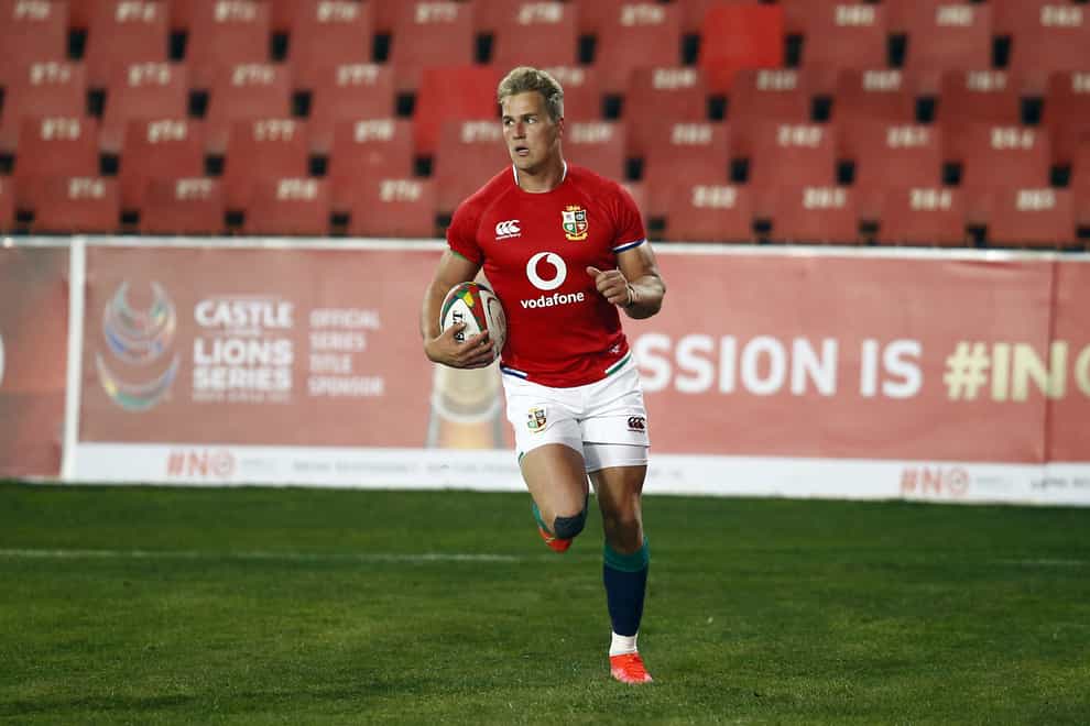 Duhan van der Merwe scored a hat-trick of tries for the Lions against the Sharks