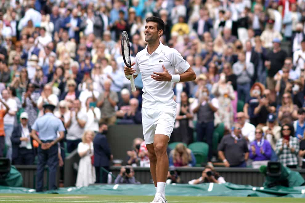 Novak Djokovic is through to the Wimbledon semi-final having dropped just one set