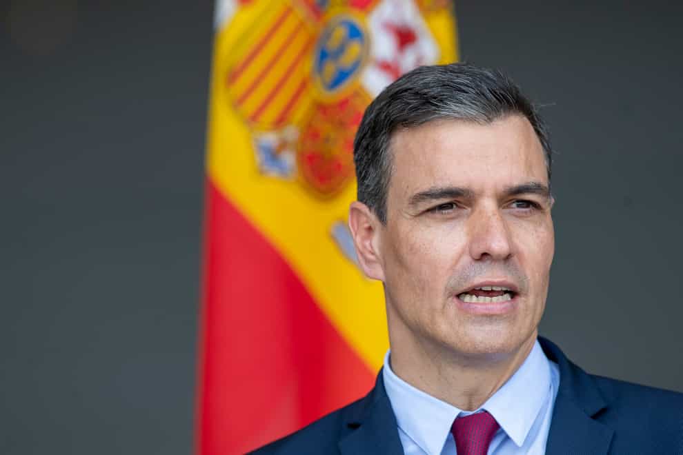 Spain’s prime minister Pedro Sanchez (Mindaugas Kulbis/AP)